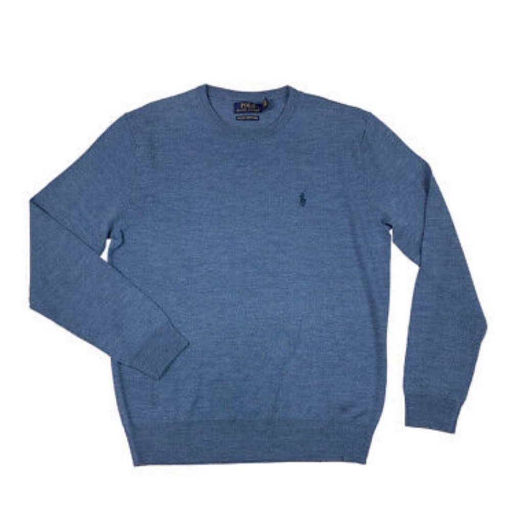 Ralph Lauren Mens Sweater Cotton V-Neck
XXL.   (Medium, Blue Heather (Blue Pony…